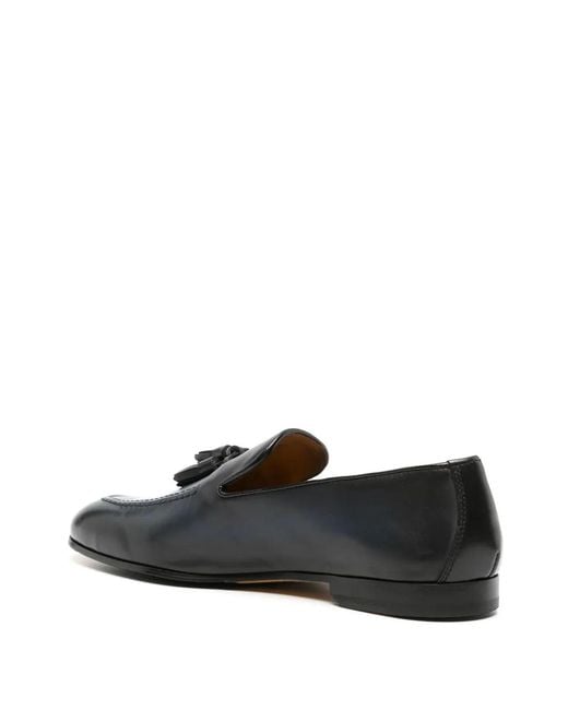 Doucal's Black Tassel Moc+Fdo Nero for men