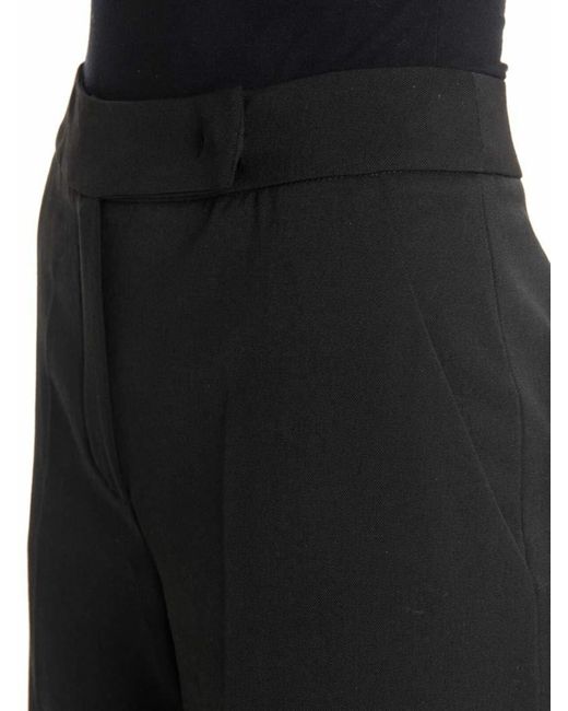 Fuzzi Black Wool Trousers