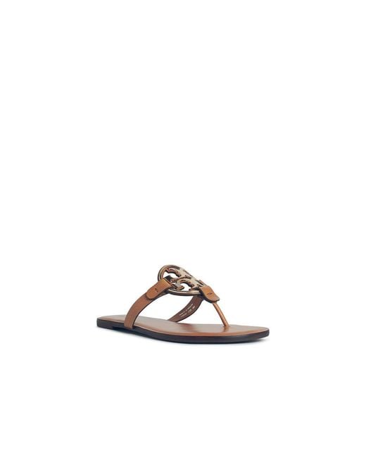 Tory Burch Brown Miller Sandals With