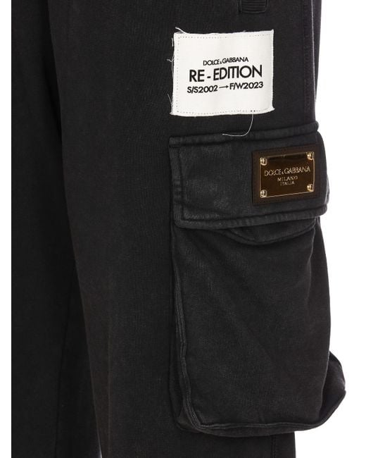 Dolce & Gabbana Black Dg Track Pants With Logo for men