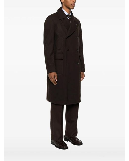 Tagliatore Black 'Sherry' Coat for men
