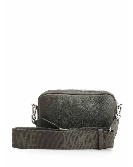 Loewe Gray Messenger Pebble Bag for men