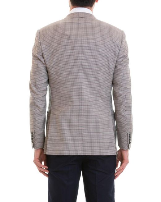 Brioni Brown Houndstooth Unstructured Blazer for men