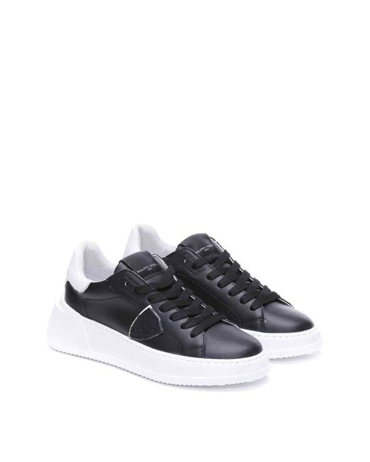 Philippe Model Blue Leather Sneakers