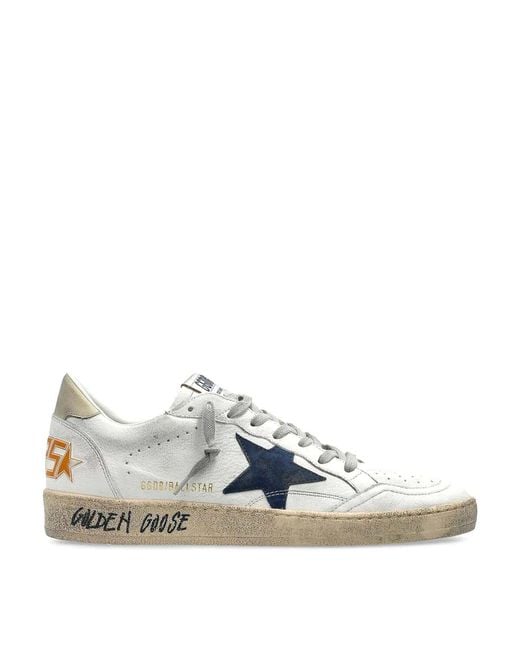 Golden Goose Deluxe Brand White Nappa Upper Toe Suede Star Leather Heel for men