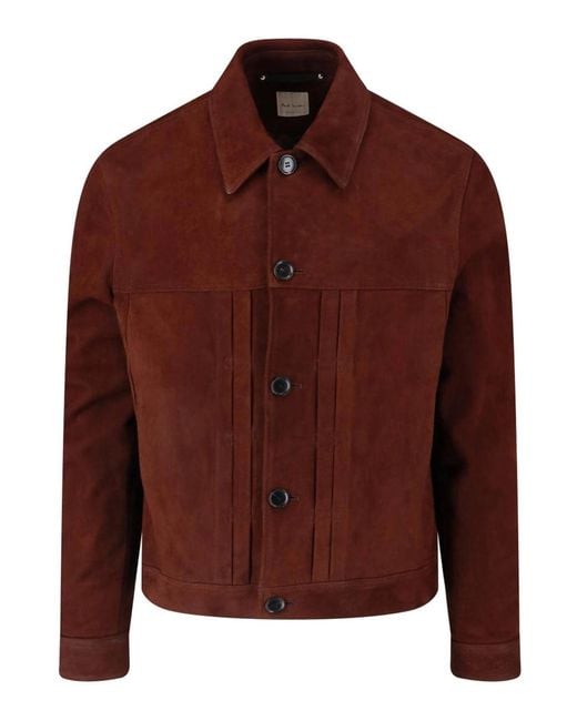 Paul Smith Brown Lambskin Suede Jacket for men