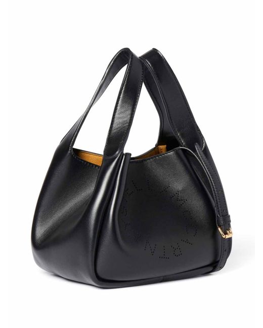 Stella McCartney Black Stella Logo Faux-leather Tote Bag