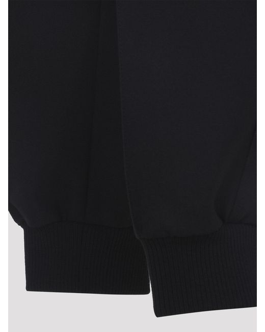 Lanvin Black Virgin Wool Track Pants for men