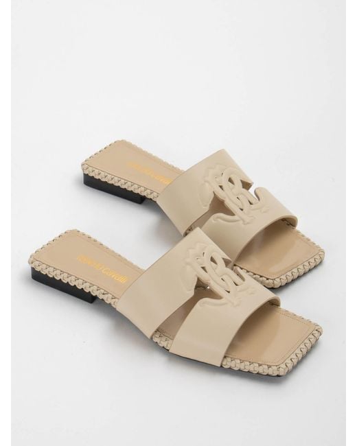 Roberto Cavalli White Sandals