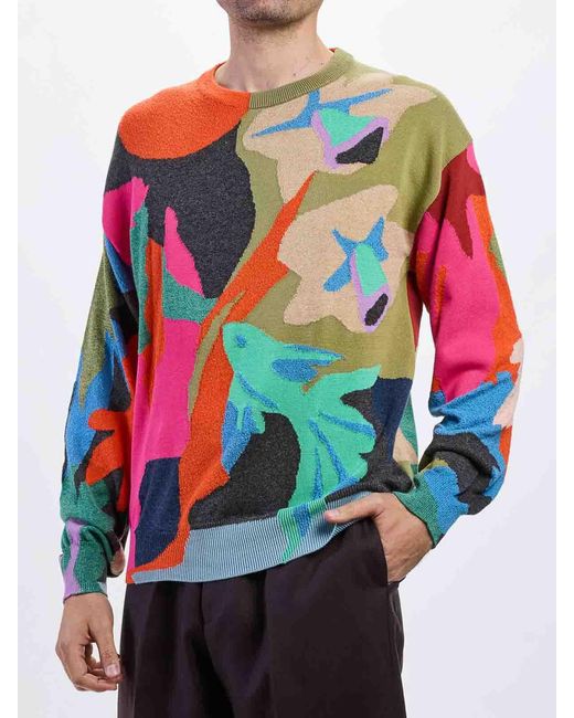 Paul Smith White River Collage Sweater for men