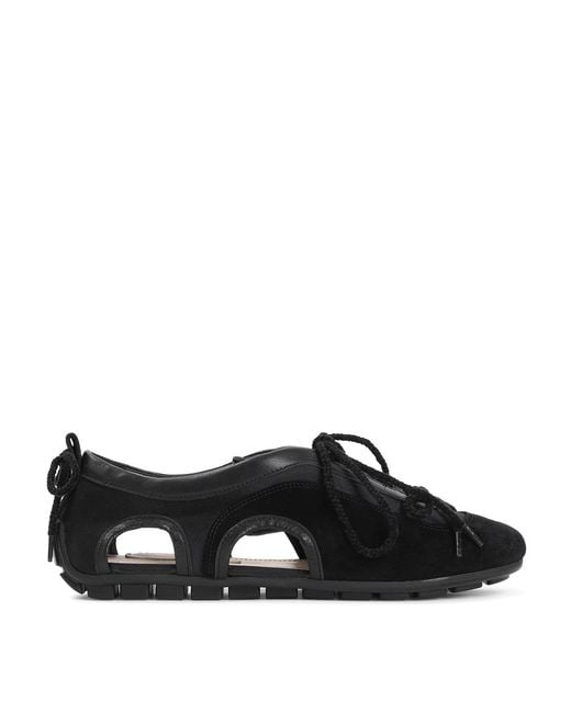 Simone Rocha Black Cutout Ballerina Grip Trained Sneakers