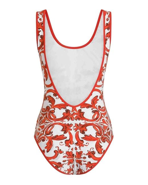 Dolce & Gabbana Red Olympic One Piece Maiolica 4L Arancion