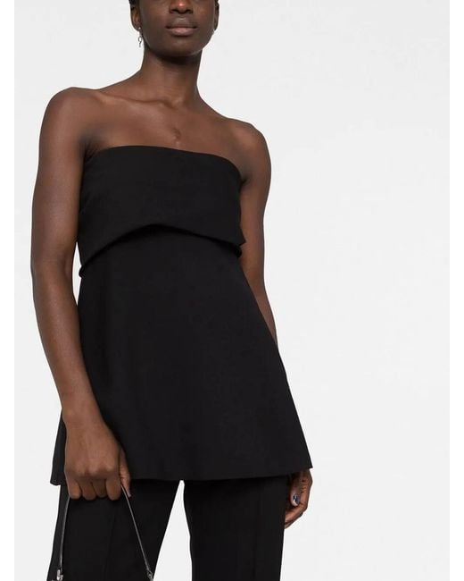 Totême Black Wool Crepe Band Tube