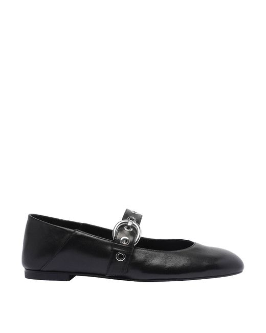 Stuart Weitzman Black Supermoto Mary Jane Ballets