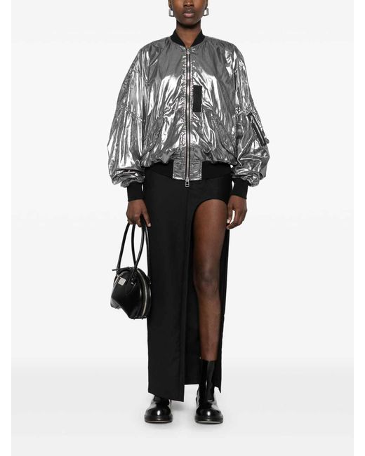 Junya Watanabe Gray Metallic Effect Bomber Jacket