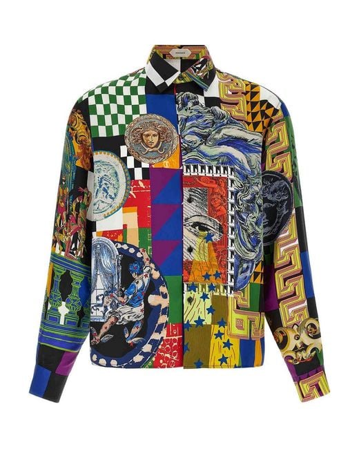 Camicia di Versace in Multicolor da Uomo