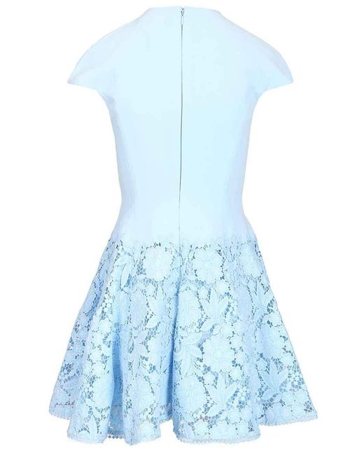 Self-Portrait Blue Mini Dress