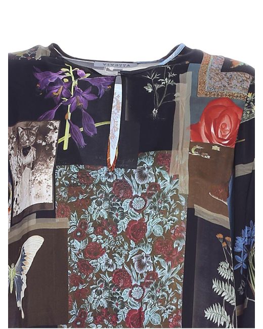 Vivetta Multicolor Printed Flounced Dress