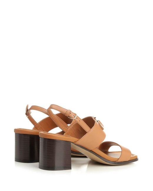 Ferragamo Brown Gancini Ornament Sandal