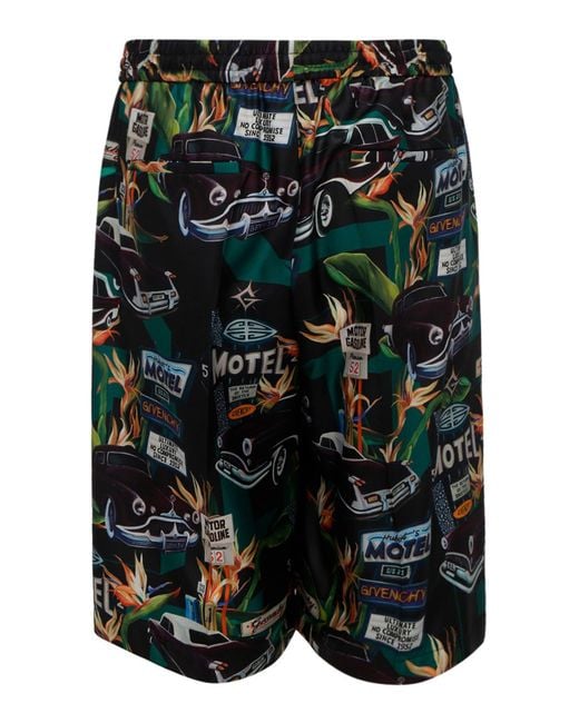 Givenchy Multicolor Printed Bermuda Shorts for men