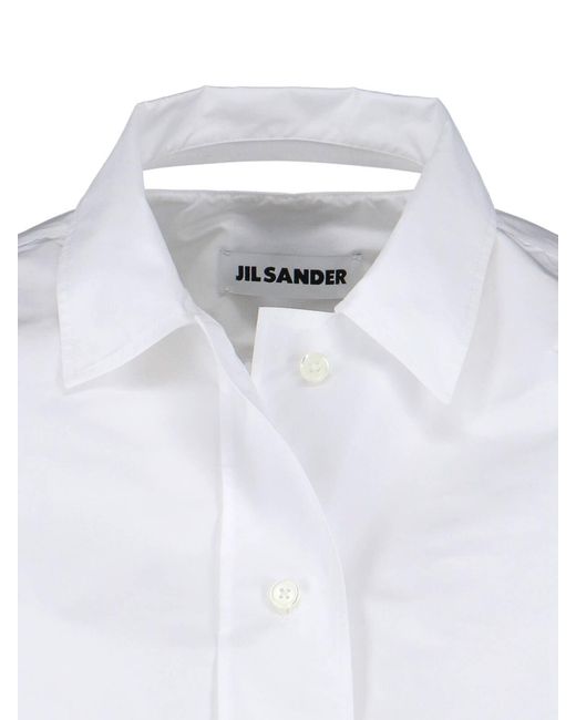 Jil Sander White Technical Faille Jacket