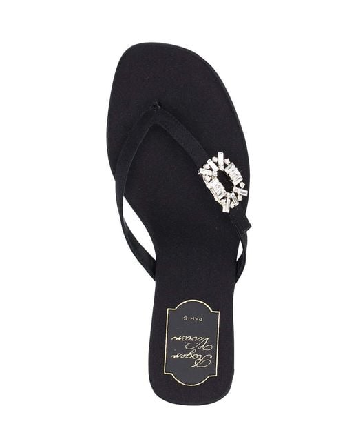 Roger Vivier White Satin Sandals With Crystals