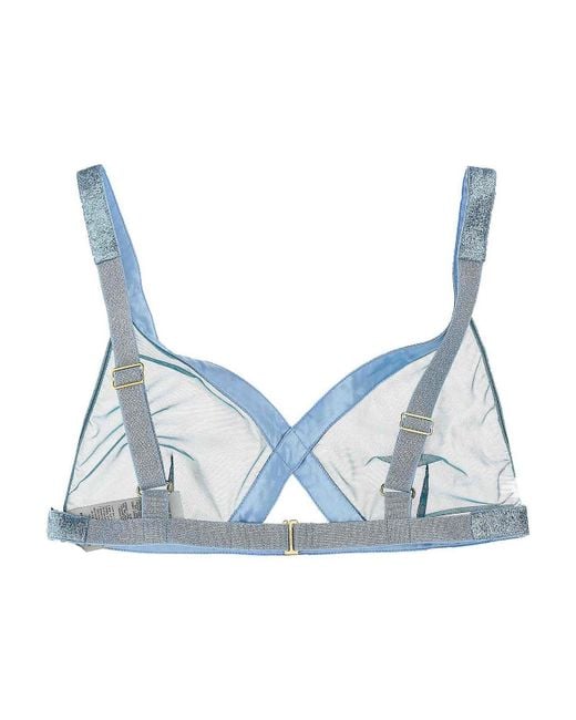 Tom Ford Blue Iridescent Sable Tulle Top