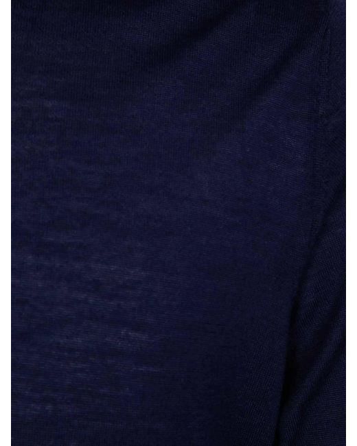 Nuur Blue Long Sleeves Round Neck for men