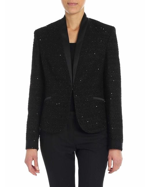 Karl Lagerfeld Black Jacket With Sequins