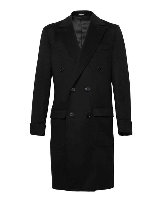 Franzese Collection Black Stefano De Martino Loden Coat for men
