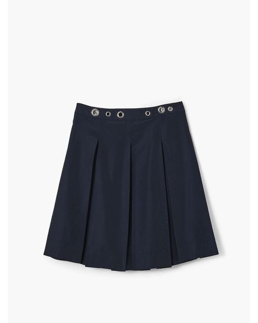 Marc Jacobs Blue Safety Pin Pleated Skirt