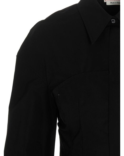 Alexander McQueen Black Bustier Shirt