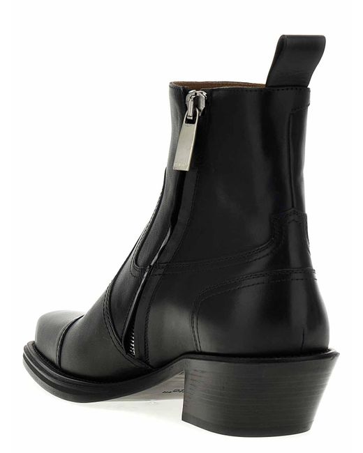 Off-White c/o Virgil Abloh Black Cowboy Cropped Boots, Ankle Boots for men