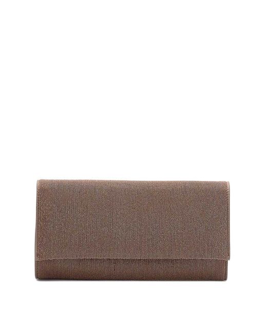 Brunello Cucinelli Brown Pochette 'Precious'