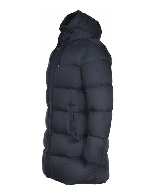 Herno Blue Down Jacket Made Of Polyester for men