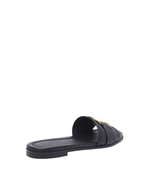 Moncler White Leather Sandals