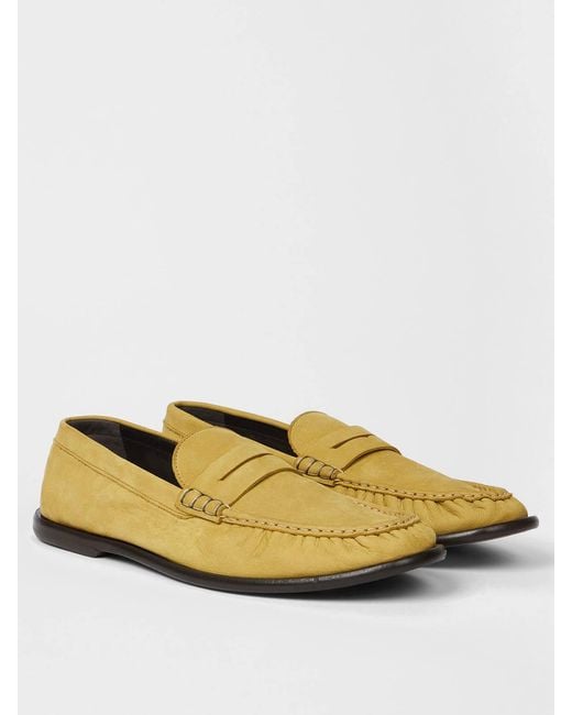 Paul Smith Yellow Mocassini Nabuk Faron for men