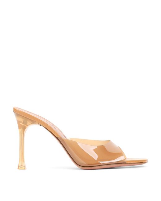 AMINA MUADDI Natural Alexa Glass 95 Slippers
