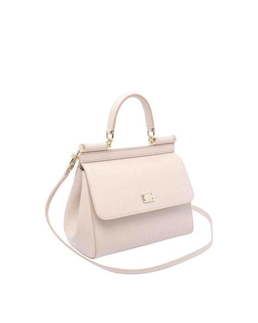 Dolce & Gabbana Natural Medium Sicily Handbag