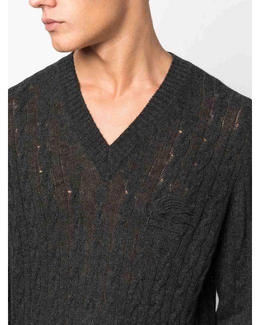 Etro Black Logo Jumper for men