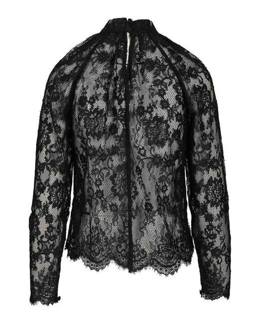 Self-Portrait Black Lace Blouse