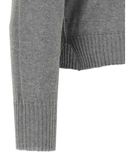 Ma'ry'ya Gray Cashmere Cotton Sweater for men