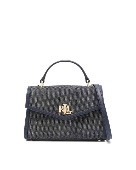 Ralph Lauren Blue Farrah Small Satchel