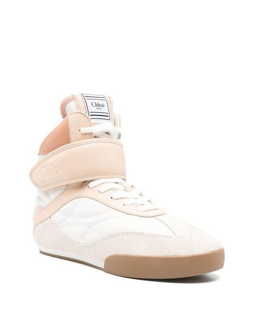 Chloé Natural Kick Leather Sneakers