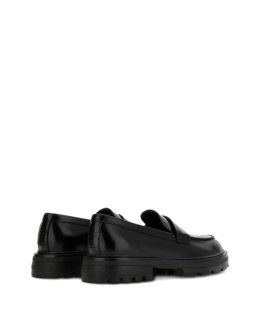 Hogan Black H673 Leather Loafers for men