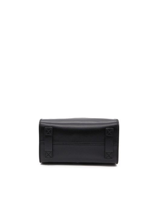 Moschino Black Tie Me Embossed Small Bag