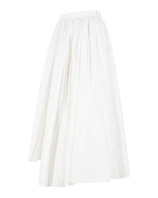 Self-Portrait White Midi Skirt