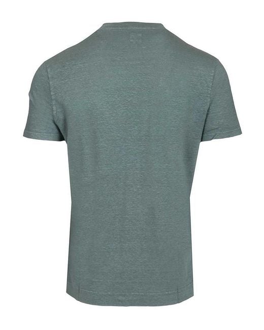 Fedeli Green Crew Neck T-Shirt for men