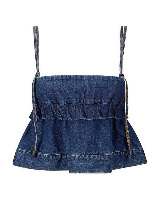Sacai Blue Denim Top