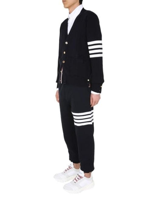 Thom Browne Blue Cardigan Scollo A V for men